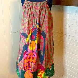 Desigual Mini Tent Dress | Pop Art, Spaghetti Strap, Abstract African Pattern